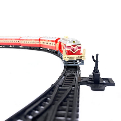 Sheel® Battery Operated Passenger Toy Train Set | | 24 Pcs Track, LED Light, High Speed Engine | Indian Railways Toy Train – Kids 3+ Years