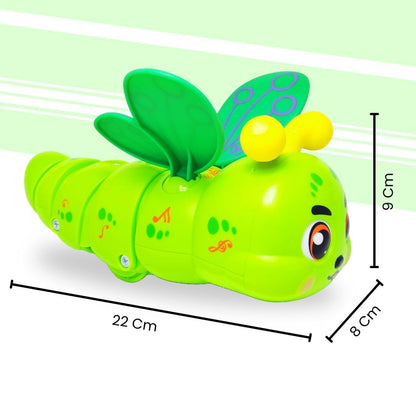 Little Larks Cute Carpenter Worm/Catterpiller Toy for Kids|Dances with Music & Lights|Stunts, Revolves360Degree, Move Front & Back, Wing Swing...