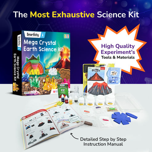 Mega Crystal Earth Science Kit | 8-14 years | DIY STEM Construction Toy
