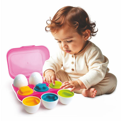 Toymate Smarty Eggs Matching Puzzle Egg Sorter Set for Toddlers 18M+ | Shape & Color Matching Learning Toy | Montessori Educational Gift for Boys &...
