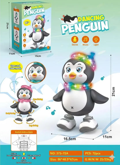 Dancing Penguin Musical Toy for Toddlers - Interactive Light-Up Toy with Music & 360° Dance Moves - Colorful LED Flashing Penguin Figure - Educational Birthday Gift for Boys & Girls Ages 3+