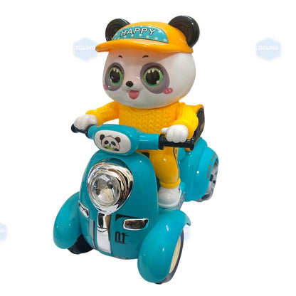 DZLING Panda Stunt Four-Wheeler Toy for Kids | Musical Rotating Panda Scooter with Flashing Lights & 360° Stunt Action | Battery Operated Fun Bike Toy...