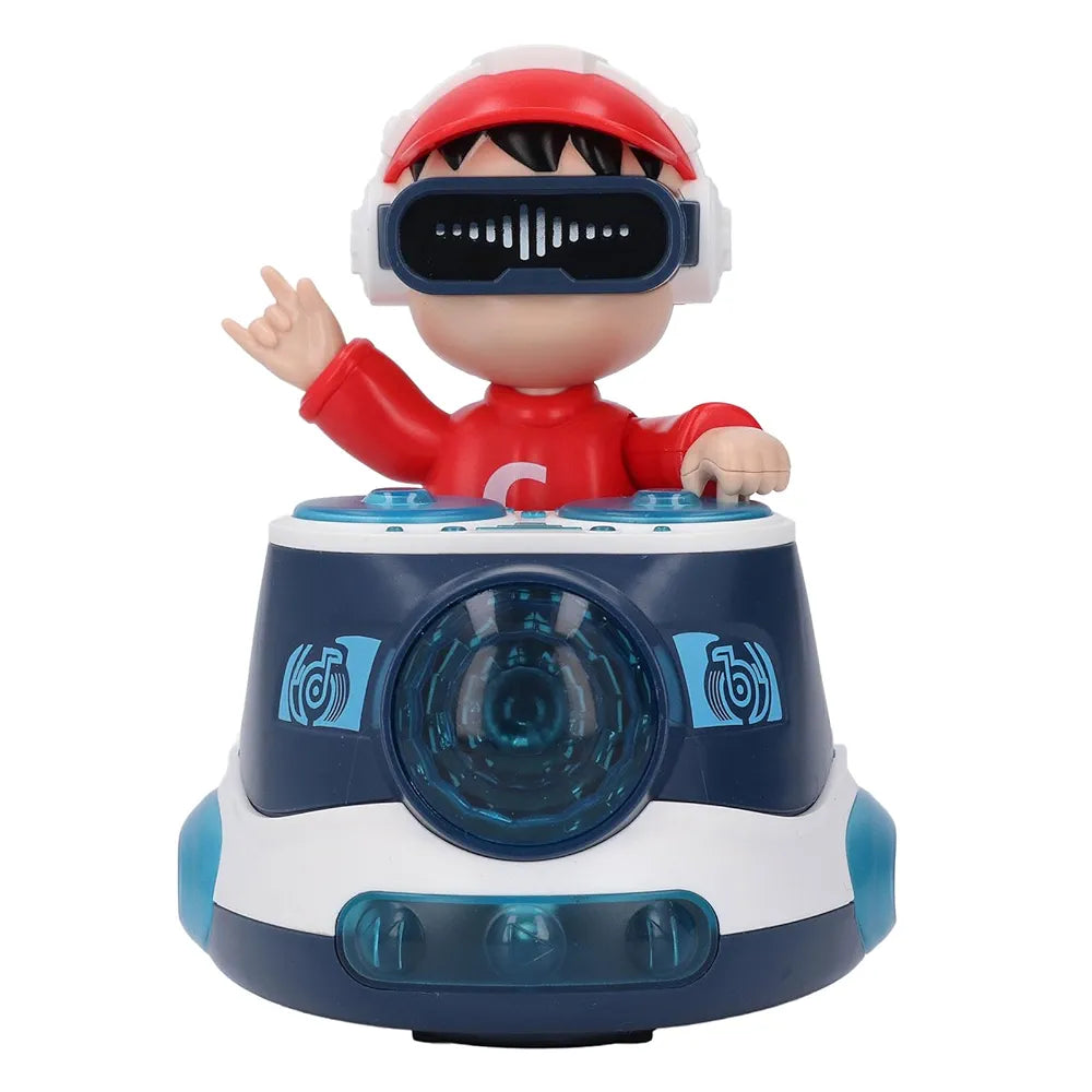 Toy figure with a red outfit and helmet on top of a blue