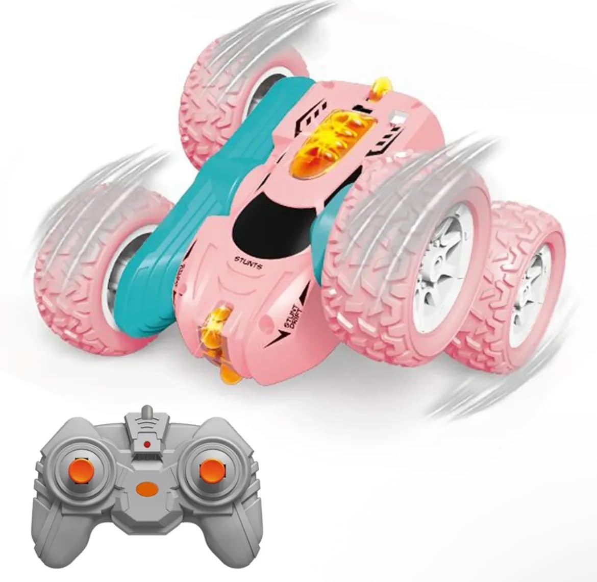 Mini RC Stunt Drift Car Toy | 2.4GHz Remote Control | LED Lights | Rechargeable High-Speed Toy Car for Boys & Girls (3+ Years) | 11 × 10 × 4.5 cm
