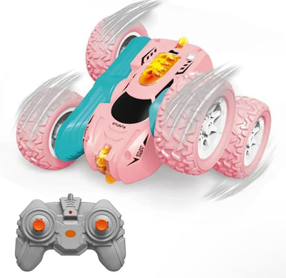 Mini RC Stunt Drift Car Toy | 2.4GHz Remote Control | LED Lights | Rechargeable High-Speed Toy Car for Boys & Girls (3+ Years) | 11 × 10 × 4.5 cm
