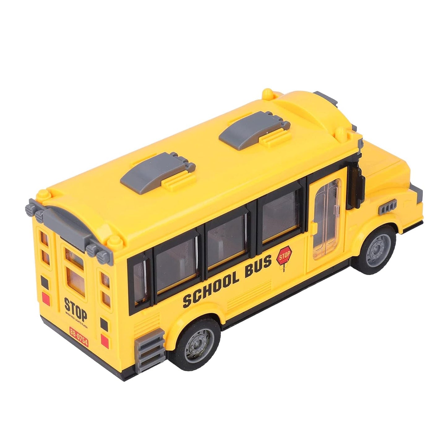 TGEC Remote Control School Bus, 1/30 Scale Yellow Style Glossy Edges Plastic Material School Bus Toy for Above 3 Ys Old for Gift