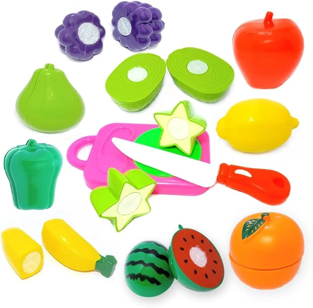 Plastic Fruits 10PCS Mini Farmers Market Toys Set Color Sorting Toys Sensory Learning Toys Ideal for Kids and Childrens - Multicolor