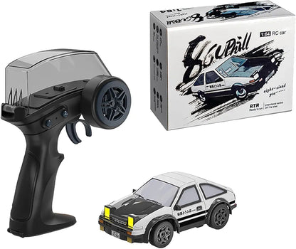 RC Drift Car New AE86 Mini Desktop Remote Control Car 1/64 RC Drifting Racing Vehicle 2.4G Full Scale Electric Toy Boys Cars