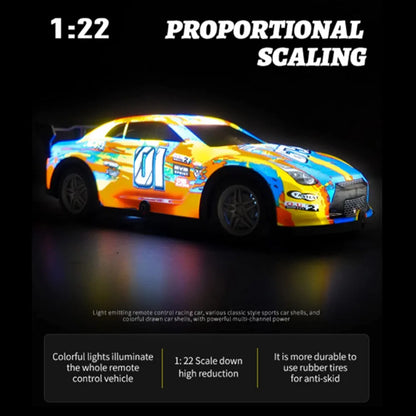 RC RC Drift Car, 1:22 Scale 4WD Electric Sport Racing Car (P220 Yellow)