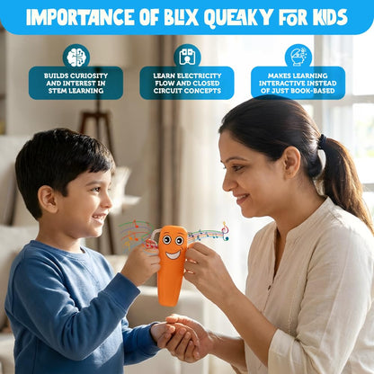 BLIX Queaky Charge – Rechargeable STEM Toy for Kids, Electronic Circuit Science Kit, Musical Sensation & Conductivity Experiment Toy, Educational Gift...