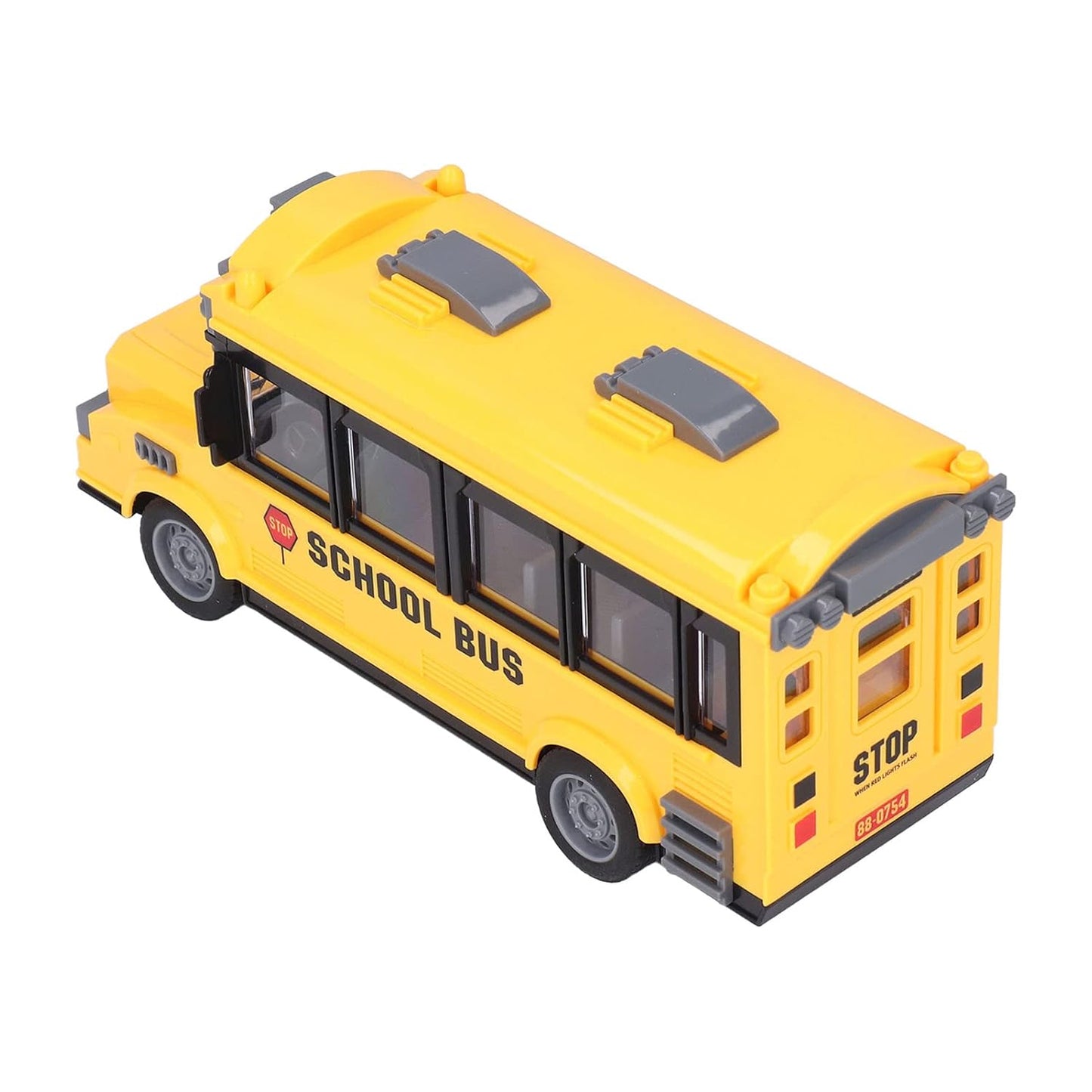TGEC Remote Control School Bus, 1/30 Scale Yellow Style Glossy Edges Plastic Material School Bus Toy for Above 3 Ys Old for Gift