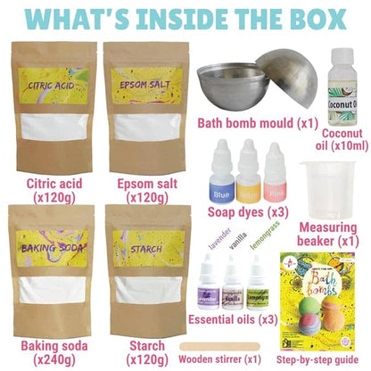 Kalakaram DIY Bath Bomb Making Kit for Kids | STEM Science Experiment & Learning Kit, Educational Birthday Gift for Boys & Girls Ages 8, 9, 10,11,12...