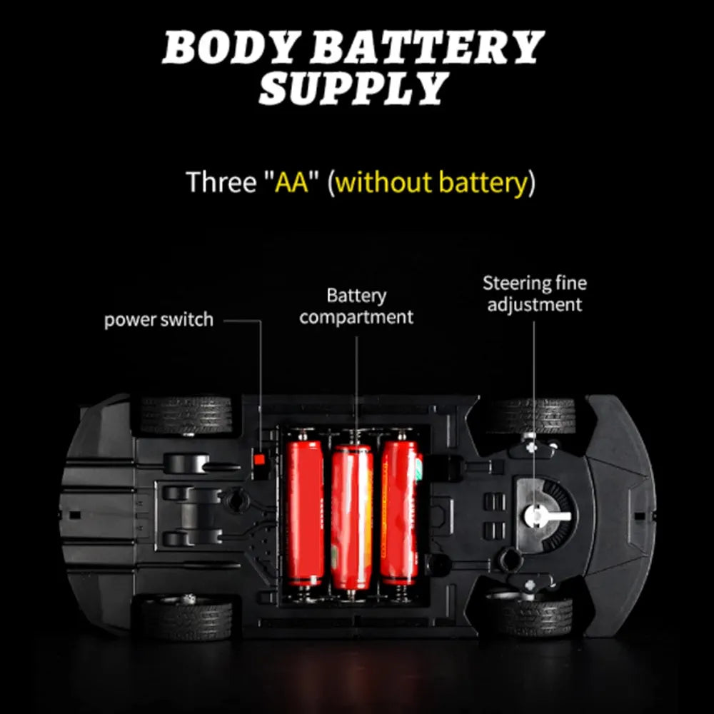 RC RC Drift Car, 1:22 Scale 4WD Electric Sport Racing Car (P220 Yellow)