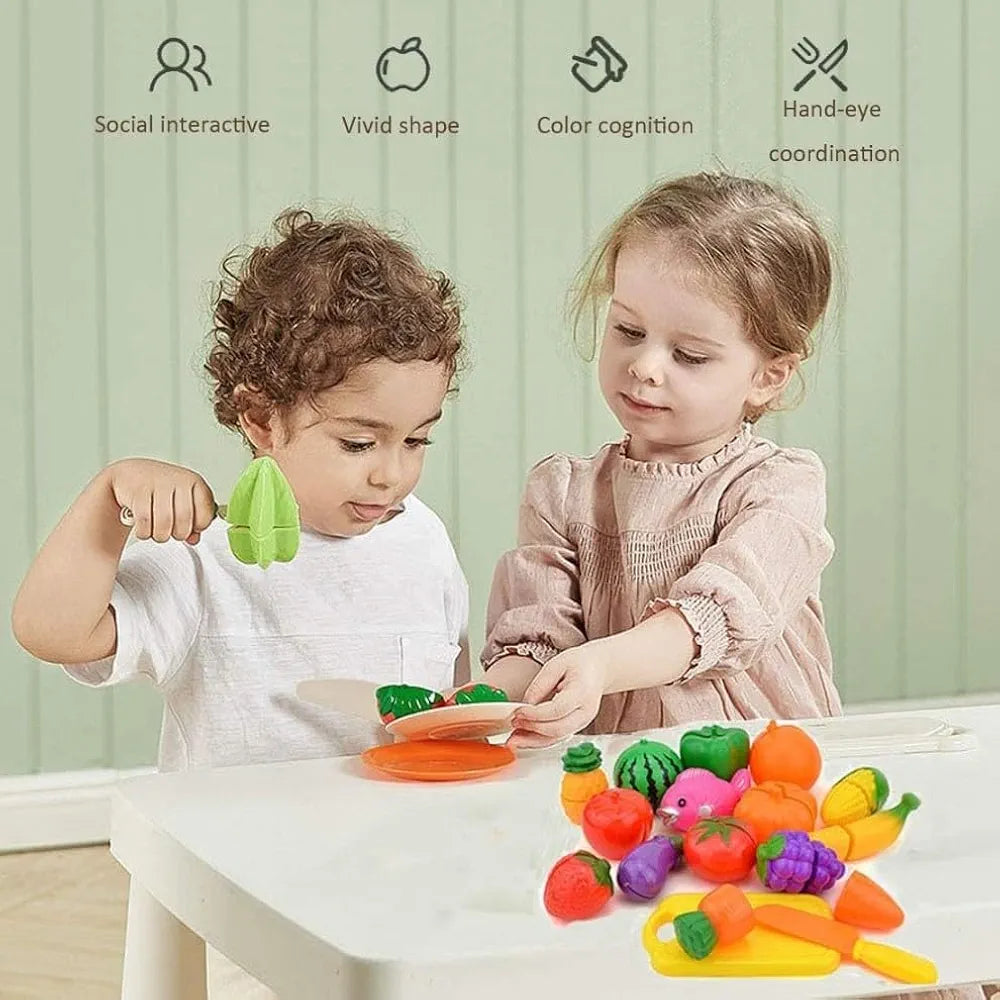 Plastic Fruits 10PCS Mini Farmers Market Toys Set Color Sorting Toys Sensory Learning Toys Ideal for Kids and Childrens - Multicolor
