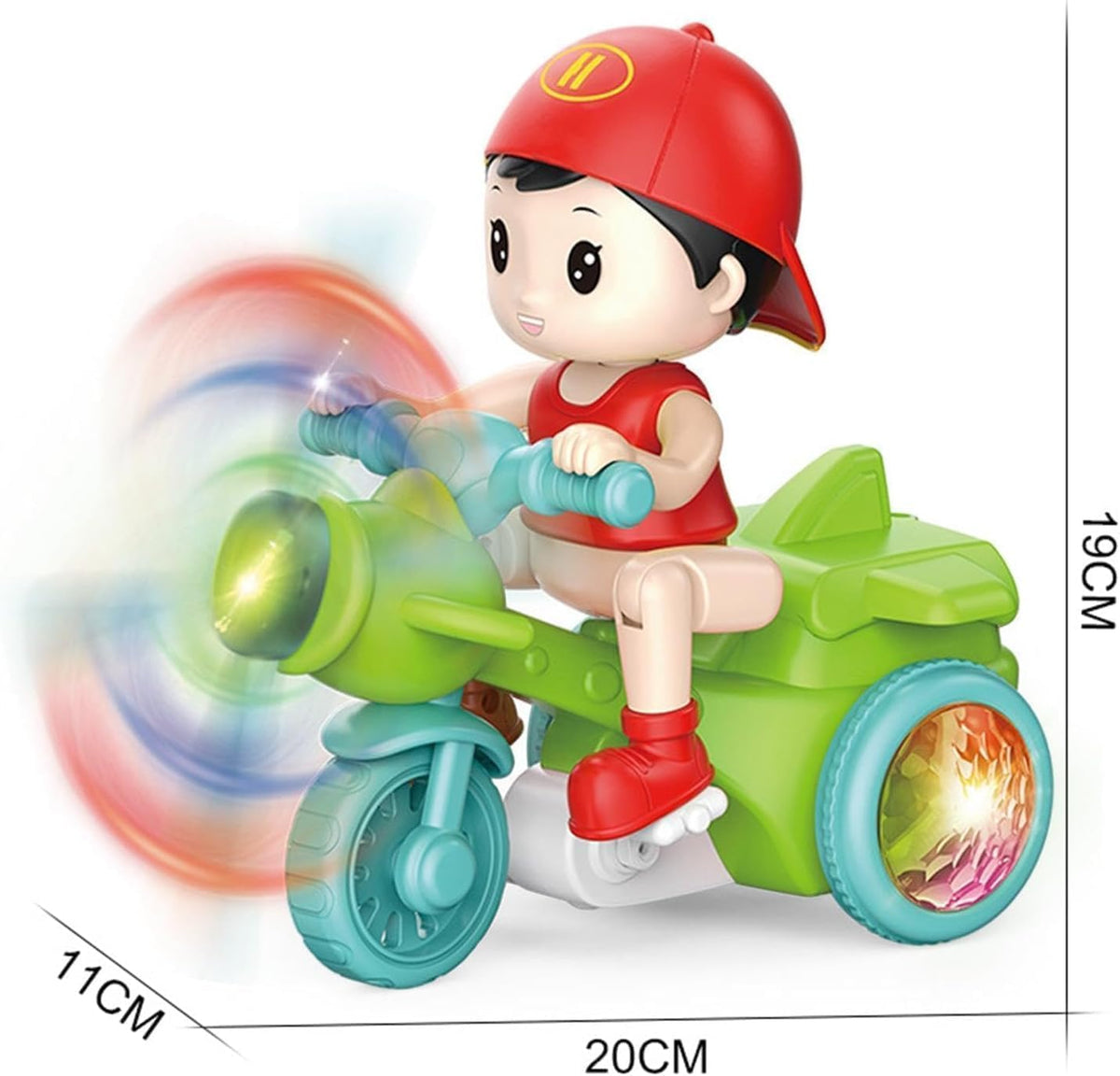 KIDDOVATE Musical Tricycle Toy for Kids with Light & Music, 360°