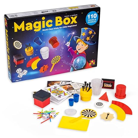 Magic Box 110 Tricks for Kids Magic Tricks Party Game Fun Gag Toy, Birthday Present Toy for Boys & Girls (Multicolor)