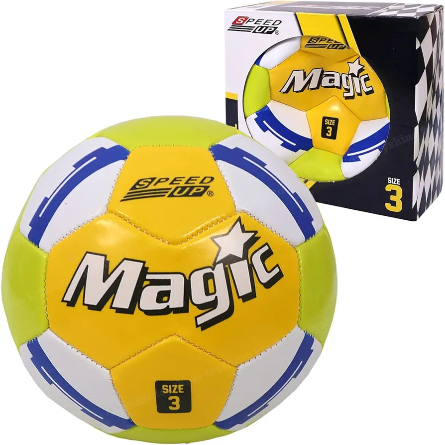 Magic Kids Football Soccer Educational Toy Ball Size 3, 4-8 Year Kids Toy Gift Sports - Yellow