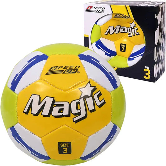 Magic Kids Football Soccer Educational Toy Ball Size 3, 4-8 Year Kids Toy Gift Sports - Yellow