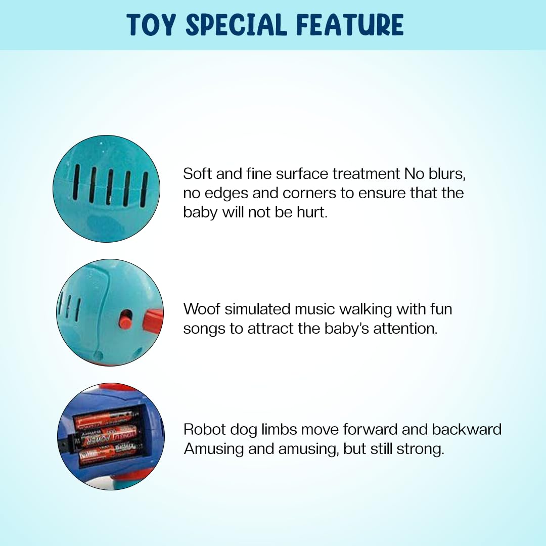 Sri sai Baby Island Electric Robot Dog Toy – Interactive Musical Dog Toy with Colorful Lights & Sounds, Fun Dog Toys for Kids, Perfect Musical Toy for...