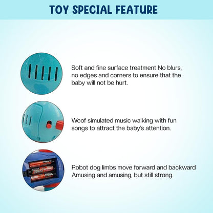 Sri sai Baby Island Electric Robot Dog Toy – Interactive Musical Dog Toy with Colorful Lights & Sounds, Fun Dog Toys for Kids, Perfect Musical Toy for...