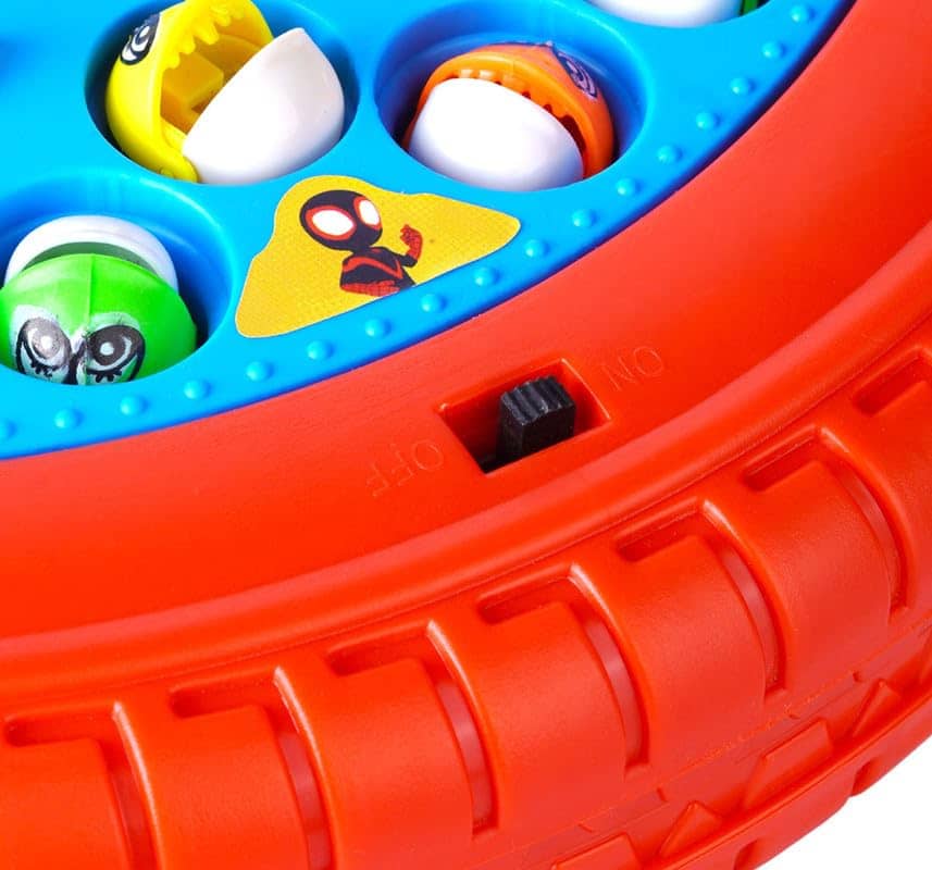 Kriiddaank Spiderman Theme Musical Rotating Fishing Game for Kids - Battery Operated Learning Toy with 45 Fishes & 4 Fishing Poles - Fun Interactive...