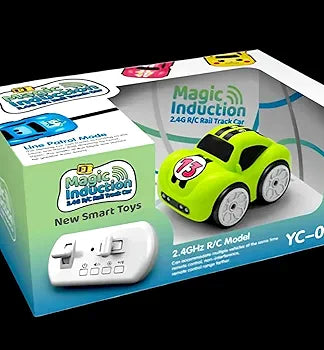 Magic Induction RC Intelligent Sensor Car – 2.4GHz Remote Control Mini Car with Smart Music & LED Lighting, Line Sensing Infrared Following CAr, Educational Racing Toy Gift.