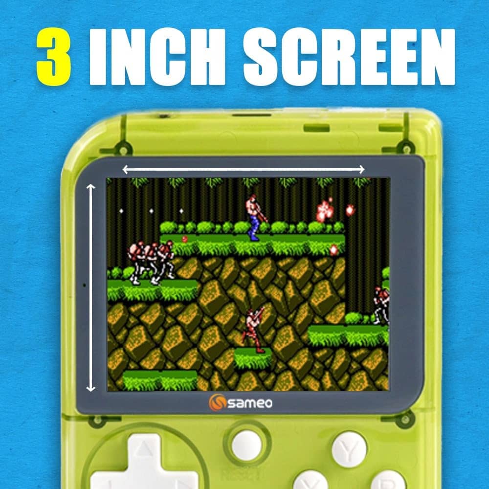 Sameo Handheld Video Game Console, Dreamboy Retro Mini Game with 500 Classic Retro Game TV Compatible for Kids, Rechargeable 8 Bit Classic (Ice Green)