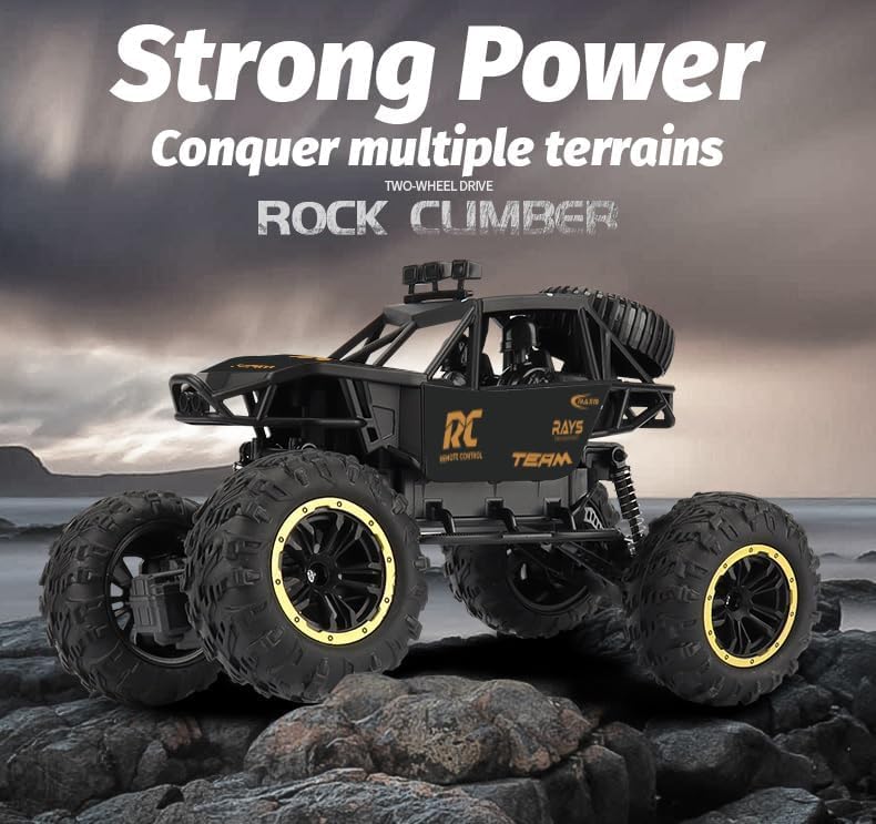 Royals hub Rock Crawler Car with Smoke Offroader Rc Car High Speed 5 Functions 1:16 RC Car with Smoke Fog Styled Climbing Monster Truck Rechargeable Remote...