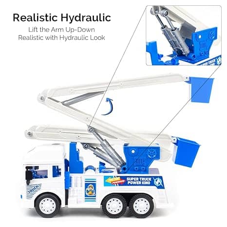 MY FIRST WHEELS Ratna's City Service Truck 360 Degree Rotation Repair Lifter Friction Powered Big Size Plastic Toy Vehicle for Kids