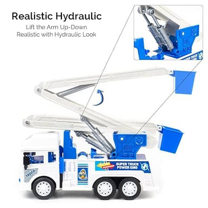 MY FIRST WHEELS Ratna's City Service Truck 360 Degree Rotation Repair Lifter Friction Powered Big Size Plastic Toy Vehicle for Kids