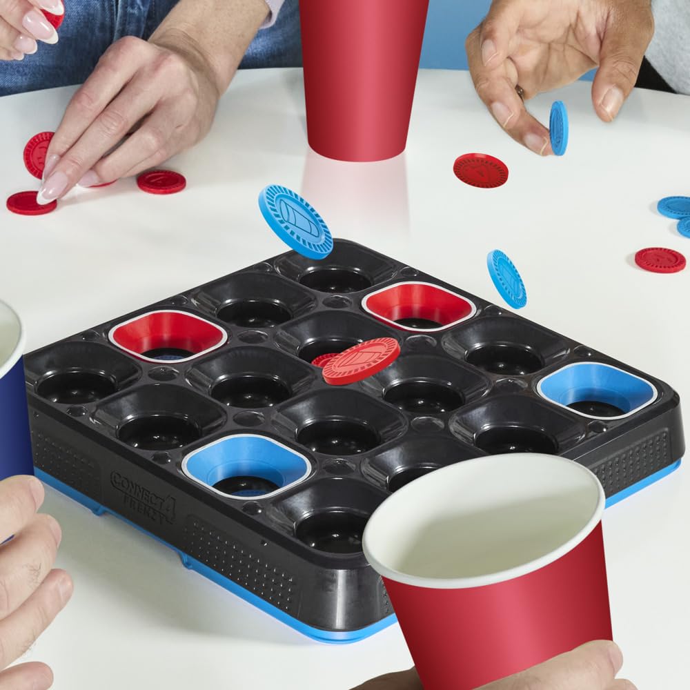Connect 4 Frenzy Party Edition Game for Adults Only | Bounce Discs and Take Sips | Ages 21+ | 2 to 6 Players | 10 Mins. | Fun Adult Game Nights