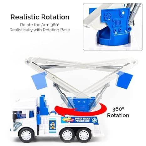 MY FIRST WHEELS Ratna's City Service Truck 360 Degree Rotation Repair Lifter Friction Powered Big Size Plastic Toy Vehicle for Kids