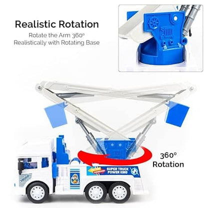 MY FIRST WHEELS Ratna's City Service Truck 360 Degree Rotation Repair Lifter Friction Powered Big Size Plastic Toy Vehicle for Kids