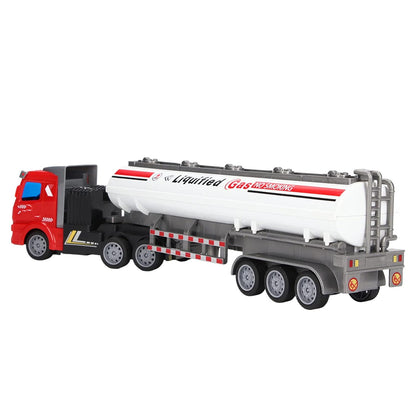 RC Semi Oil Tank, 1:48 Scale Remote Control Trailer All Round Movement Toy for Kids