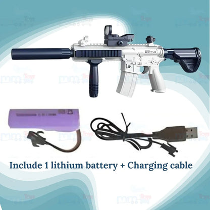 Electric Water Gun, M416 Automatic Water Blaster, Long-Range Shooting Water Gun for Kids & Adults, Rechargable Battries | Summer Holi Pichkari Toy