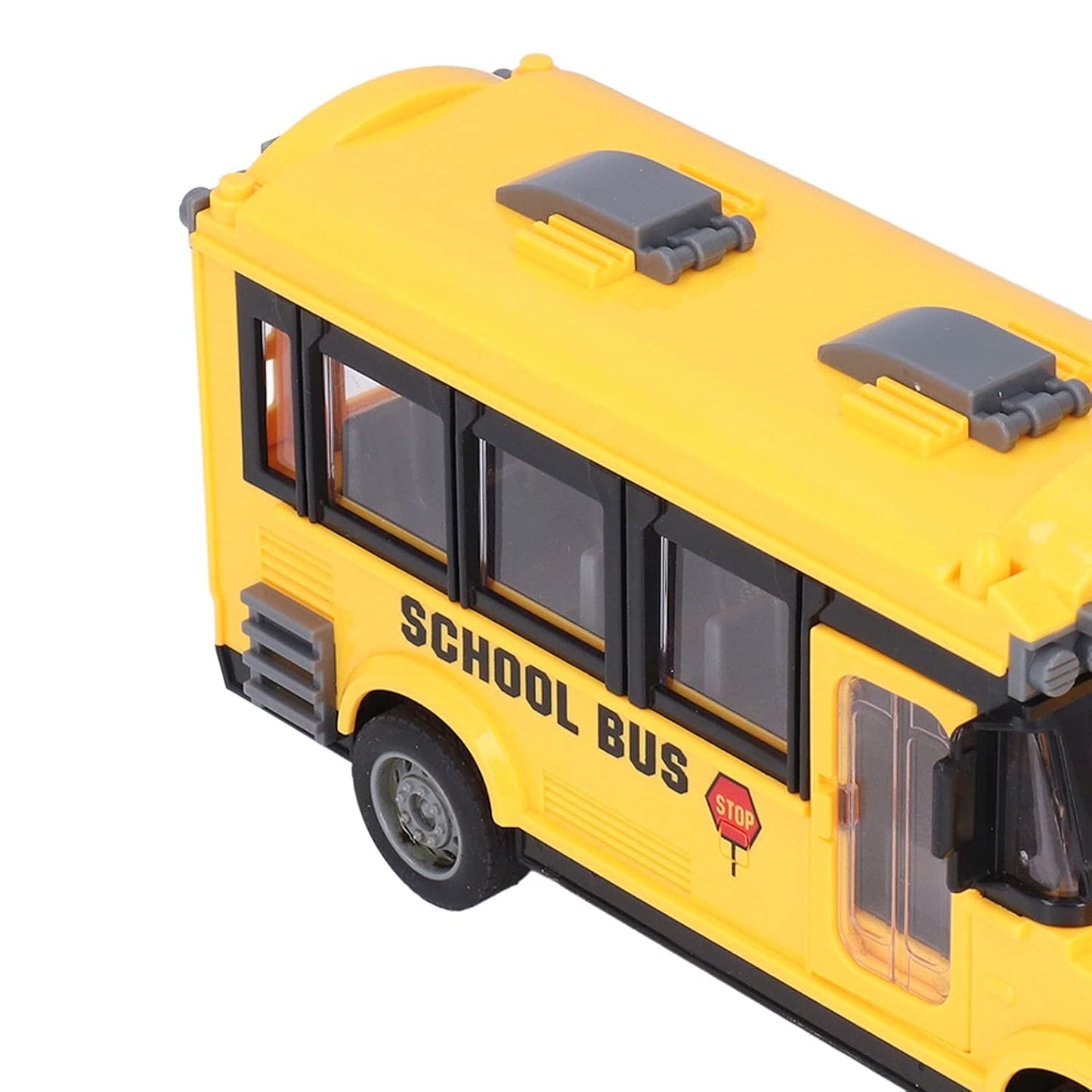 TGEC Remote Control School Bus, 1/30 Scale Yellow Style Glossy Edges Plastic Material School Bus Toy for Above 3 Ys Old for Gift