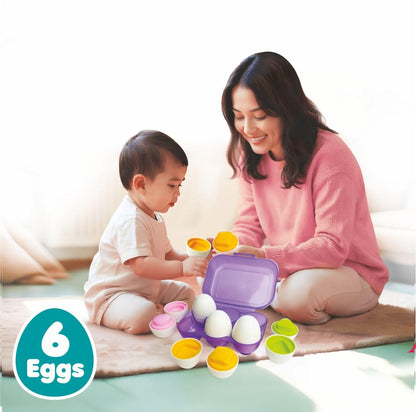 Toymate Smarty Eggs Matching Puzzle Egg Sorter Set for Toddlers 18M+ | Shape & Color Matching Learning Toy | Montessori Educational Gift for Boys &...