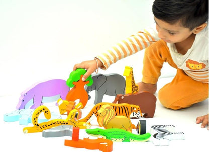 THE DODOS STORE Wooden Basic Animals Figures Toy