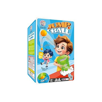 Ratna's Jump Ball Game Set, Pop It, Catch It & Launch It, Indoor & Outdoor Activity Game with 20 Cards, 16 Balls, 4 Cups, 8 Coasters, Ages 5+ Years