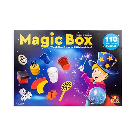 Magic Box 110 Tricks for Kids Magic Tricks Party Game Fun Gag Toy, Birthday Present Toy for Boys & Girls (Multicolor)