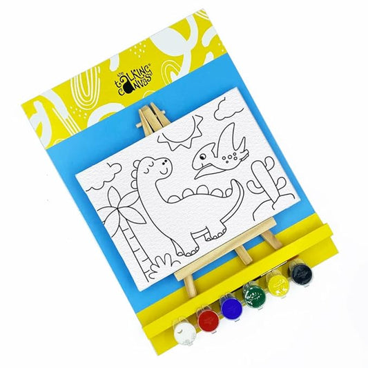 The Talking Canvas Printed Canvas Painting Kit with Easel Stand | Pack of 12| Art and Craft Kit for Girls and Boys | Return Gift for Birthday Parties |...