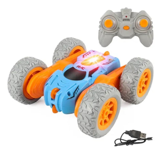 Mini RC Stunt Drift Car Toy | 2.4GHz Remote Control | LED Lights | Rechargeable High-Speed Toy Car for Boys & Girls (3+ Years) | 11 × 10 × 4.5 cm