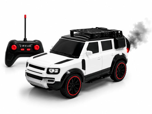 Braintastic RC Defender Remote Control Off-Road SUV Car for Kids, 2.4GHz Rechargeable RC Toy Car with LED Lights, Full Function, High-Speed Racing Vehicle...