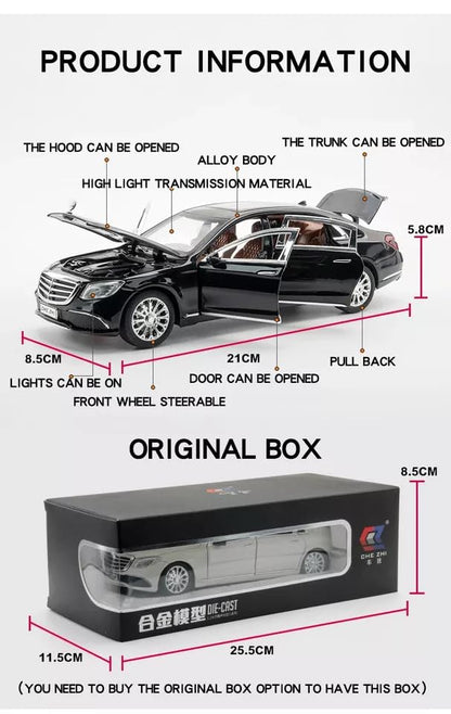 SR TOYS 1:24 Mercedees Beenz E300l E-Class Alloy Model Car Diecast Vehicle Toy for Kids with Sound Lights (White)