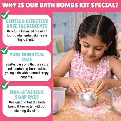 Kalakaram DIY Bath Bomb Making Kit for Kids | STEM Science Experiment & Learning Kit, Educational Birthday Gift for Boys & Girls Ages 8, 9, 10,11,12...
