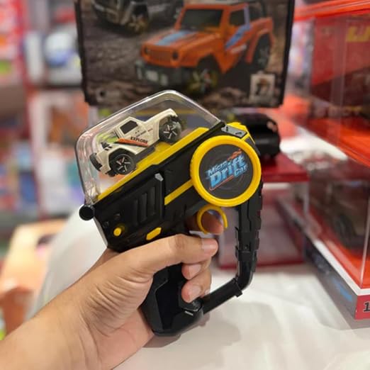 Micro Drift Car with Gun-Style RC Controller | Mini RC Jeep for Kids | 360° Drift Racing Car Toy | Pistol Grip Remote Control Car | Orange (Pack of 1)
