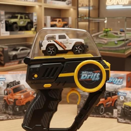 Micro Drift Car with Gun-Style RC Controller | Mini RC Jeep for Kids | 360° Drift Racing Car Toy | Pistol Grip Remote Control Car | Orange (Pack of 1)