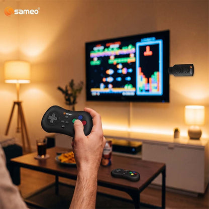 Sameo Micro Genius 2.0 8-Bit HDMI Gaming Console | 800 Built-in HD Games | Plug & Play TV Game Stick | 2 Wireless Controllers | HDMI Compatible | BIS...