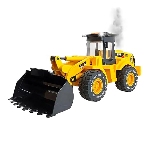 LUMO Jumbo Bulldozer Toy – Big Size Friction Powered Construction Vehicle with Lights, Sounds, Real Smoke Effect & Moving Parts