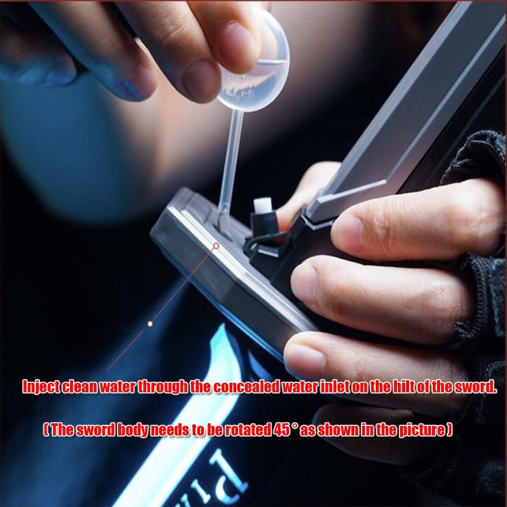 Colorful Streamer Glowing Sword Toys with Spray & Sound Effects Suitable for Cosplay Halloween Props Collect Decoration